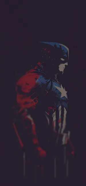 Captain America Dark Illustration Wallpaper