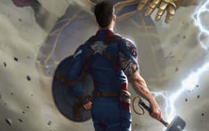 Captain America Facing Thanos Wallpaper