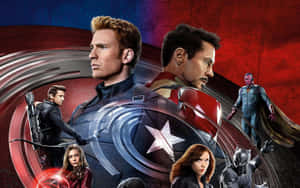 Captain America Leads A Heroic Charge In Endgame Wallpaper