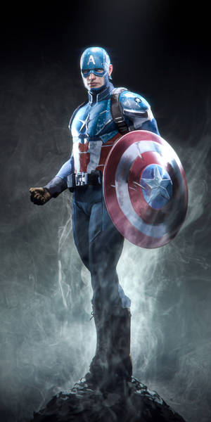 Captain America Marvel Superhero Standing Wallpaper