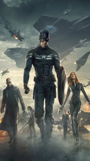 Captain America Movie Main Character Poster Wallpaper