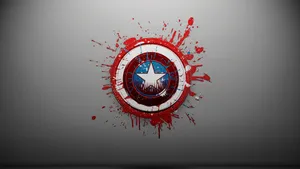 Captain America's Shield Splatter Graffiti Wallpaper