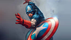 Captain America Shield Action Wallpaper