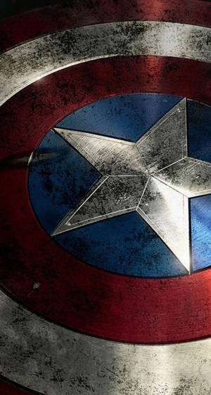 Captain America Shield Iphone Tilted View Wallpaper