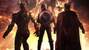 Captain America Standing Tall In Endgame Wallpaper