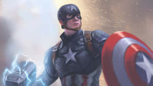 Captain America Stands Ready To Face A New Challenge In Avengers: Endgame Wallpaper