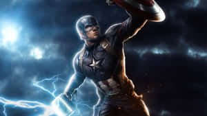 Captain America Stormy Backdrop Wallpaper