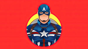 Captain America Superhero Minimalist Digital Art Wallpaper