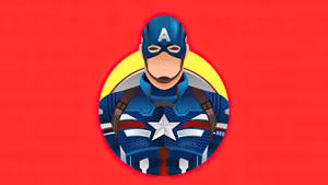 Captain America Superhero Minimalist Digital Art Wallpaper
