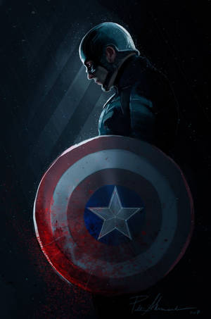 Captain America Superhero The Winter Soldier Paint Art Wallpaper