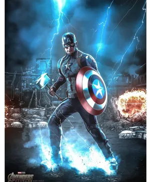 Captain America Worthy Avengers Endgame Poster Wallpaper