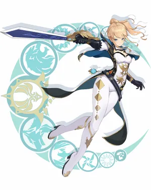 Captain Jean - Protecting Mondstadt's Skies Wallpaper