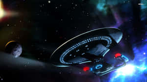 Captain Jonathan Archer And The Crew Of The Starship Enterprise Boldly Go Where No One Has Gone Before. Wallpaper