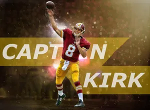 Captain Kirk Cousins Graphic Artwork Wallpaper