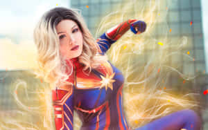 Captain Marvel By Sassy Sassy Wallpaper