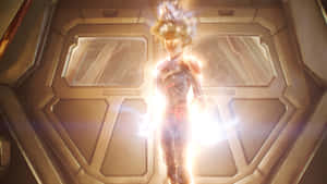 Captain Marvel In Striking 3d Wallpaper