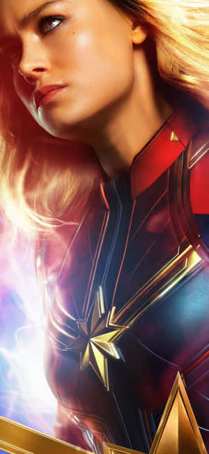 Captain Marvel Is Ready For Action Wallpaper