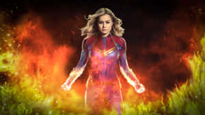 Captain Marvel Is Ready To Take On The World! Wallpaper