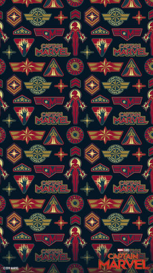 Captain Marvel Pattern 4k Marvel Iphone Wallpaper