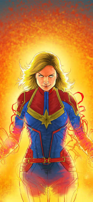 Captain Marvel Power Aura Wallpaper