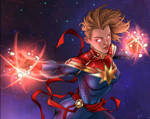 Captain Marvel Power Display Wallpaper