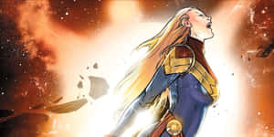 Captain Marvel Power Unleashed Wallpaper