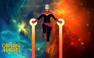 Captain Marvel Space Backdrop Wallpaper