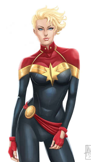 Captain Marvel Starts Big On Ipad Wallpaper