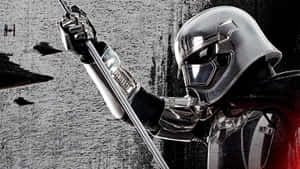 Captain Phasma In Battle: Leader Of The Stormtroopers Wallpaper