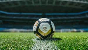 Caption: A Close-up Shot Of A Soccer Ball Wallpaper