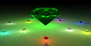 Caption: A Collection Of Shining Chaos Emeralds Wallpaper