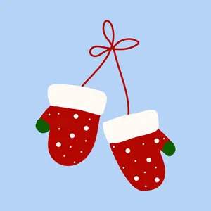 Caption: A Cozy Pair Of Mittens Hanging Together Wallpaper