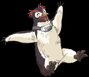 Caption: A Curious Pen Pen Exploring Its Environment Wallpaper