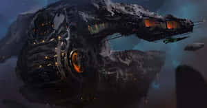 Caption: A Futuristic Vision Of Space Mining Wallpaper