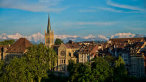 Caption: A Picturesque View Of The Cityscape Of Bern, Switzerland. Wallpaper