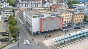 Caption: A Stunning Sunset View Of Frauenfeld, Switzerland Wallpaper