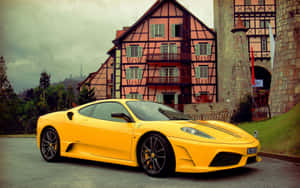 Caption: A Stunning View Of Ferrari F430 In Action Wallpaper