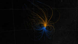 Caption: A Stunning Visualization Of Earth's Magnetic Field Wallpaper