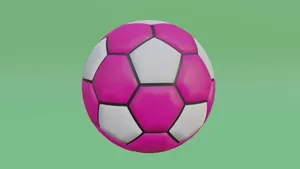 Caption: A Vibrant Pink Soccer Ball Shining On The Field Wallpaper