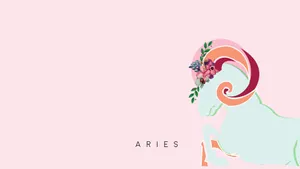 Caption: Adorable Aries Explorer On Laptop Screen Wallpaper