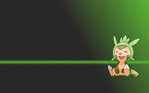 Caption: Adorable Chespin Smiling With Eyes Closed Wallpaper