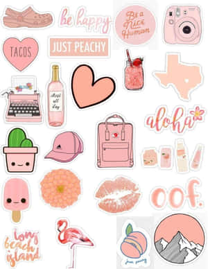 Caption: Adorable Collection Of Cute Stickers Wallpaper