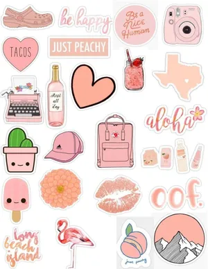 Caption: Adorable Collection Of Cute Stickers Wallpaper