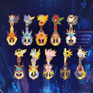 Caption: Adorable Digimon, Biyomon Posing In A Dynamic Setting. Wallpaper