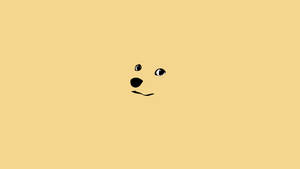 Caption: Adorable Minimalist Cartoon Doge Wallpaper