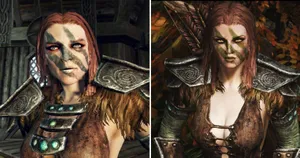 Caption: Aela The Huntress, Fierce And Skilled Warrior Wallpaper