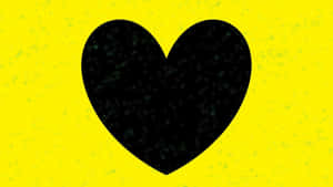 Caption: Aesthetic Yellow Heart Background Wallpaper