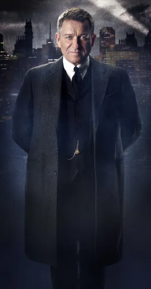 Caption: Alfred Pennyworth - The Faithful Companion Wallpaper