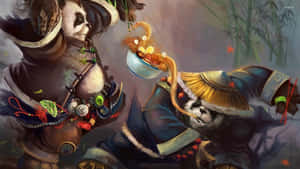 Caption: An Adventurous Journey In World Of Warcraft: Mists Of Pandaria Wallpaper