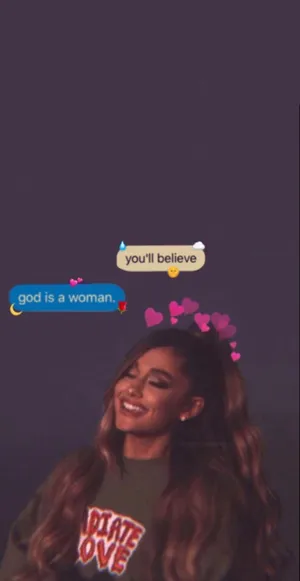 Caption: Ariana Grande's Mesmerizing Aesthetics Wallpaper